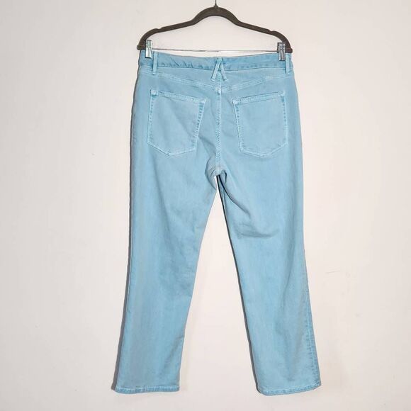 Good American Blue Straight Leg Ankle Jeans Size 12 Light Blue Denim - Picture 3 of 9